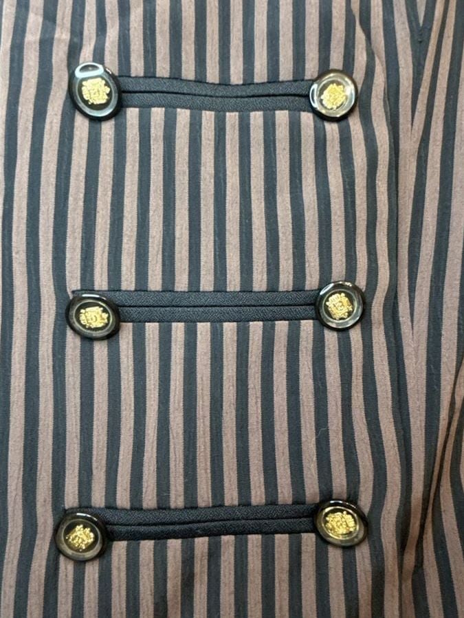 Vintage 90’s Striped Cropped Blazer Size 8 Brown Black Jacket 3