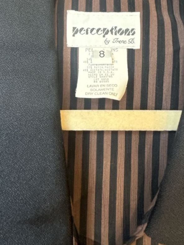 Vintage 90’s Striped Cropped Blazer Size 8 Brown Black Jacket 4