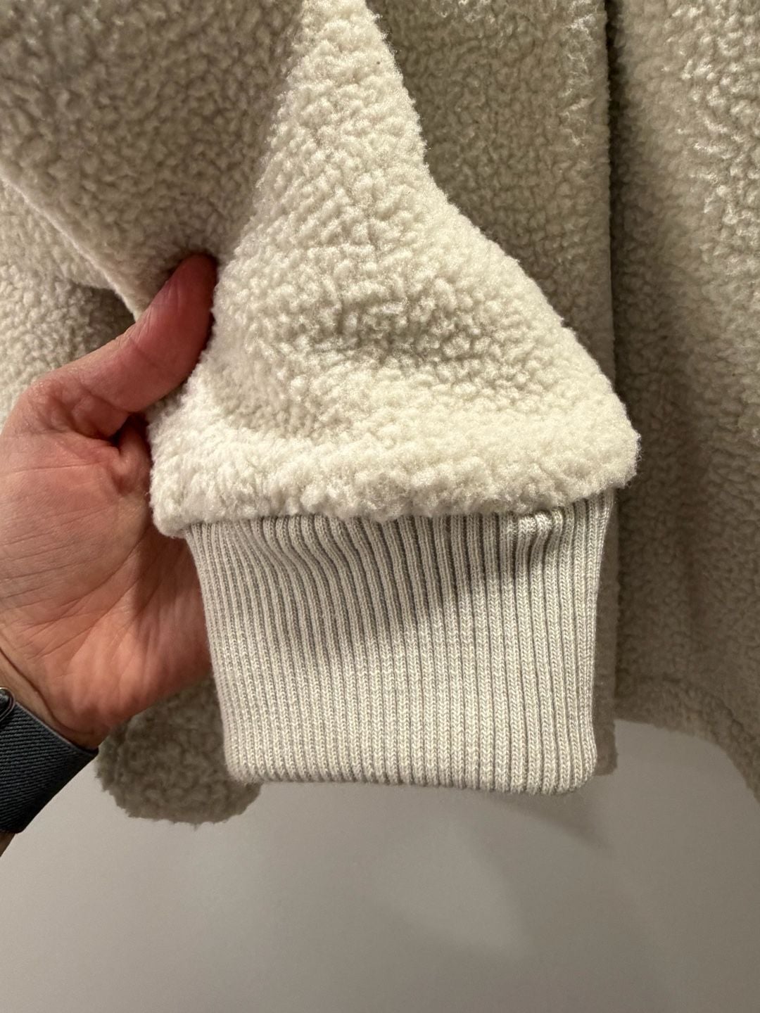 Mondetta Sherpa Full Zip Fleece Jacket Size XL cream 6