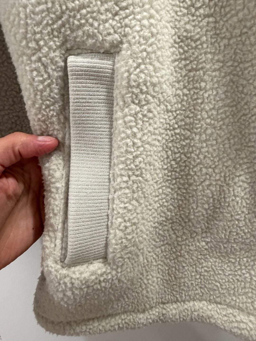 Mondetta Sherpa Full Zip Fleece Jacket Size XL cream 7
