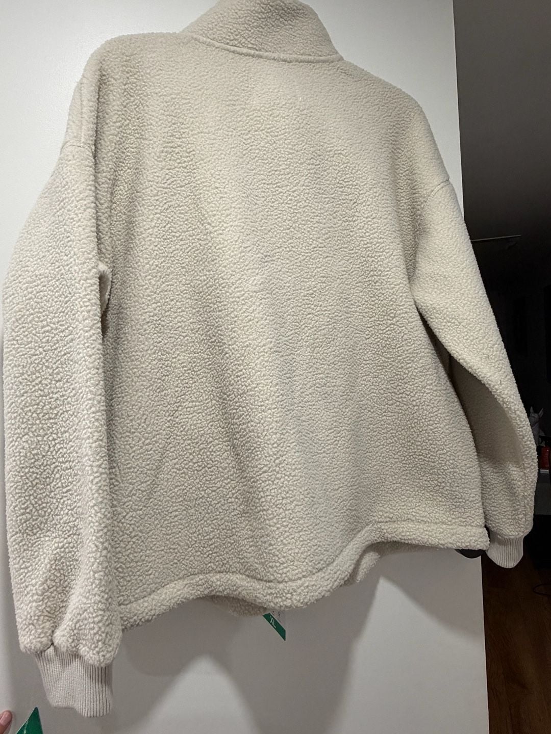 Mondetta Sherpa Full Zip Fleece Jacket Size XL cream 10