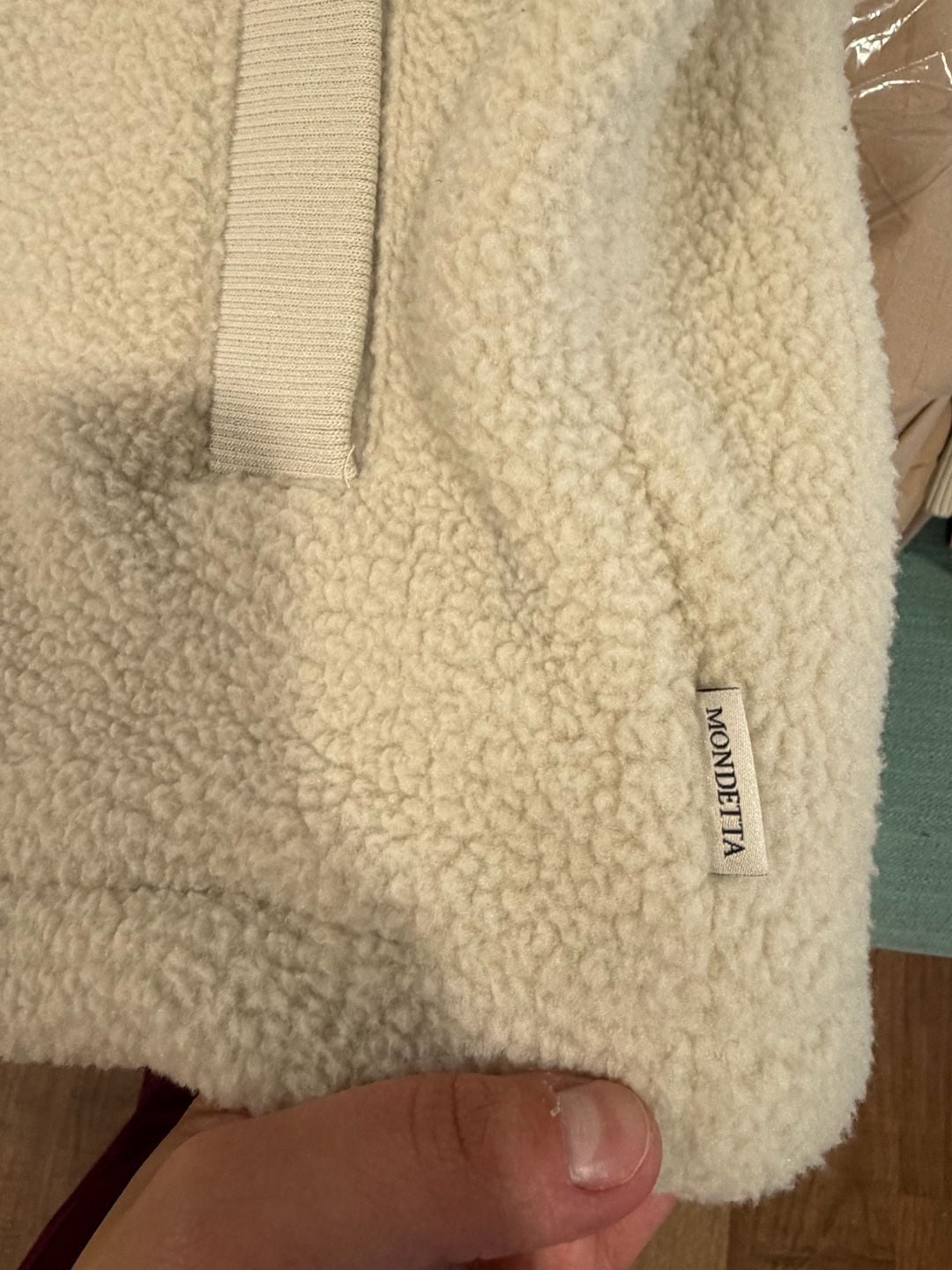 Mondetta Sherpa Full Zip Fleece Jacket Size XL cream 11