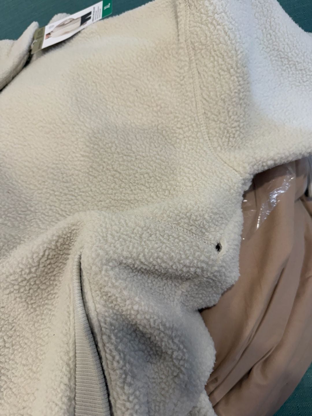 Mondetta Sherpa Full Zip Fleece Jacket Size XL cream 13