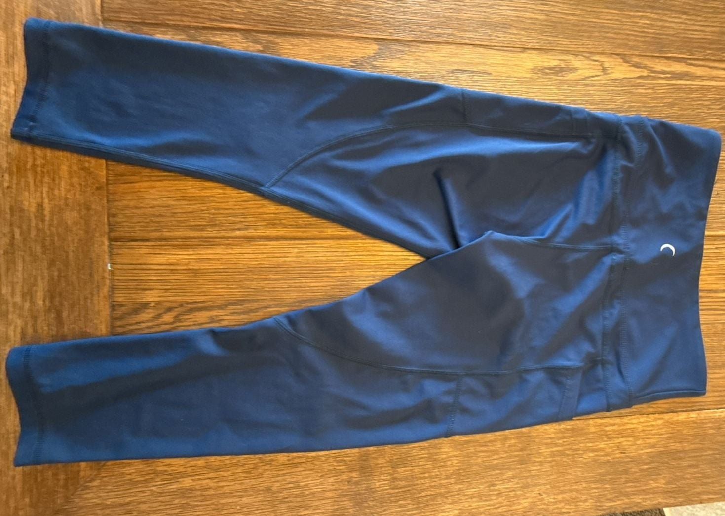 Zyia Active Capri Leggings Size 6-8 Blue Pocket High Rise Yoga Workout 3
