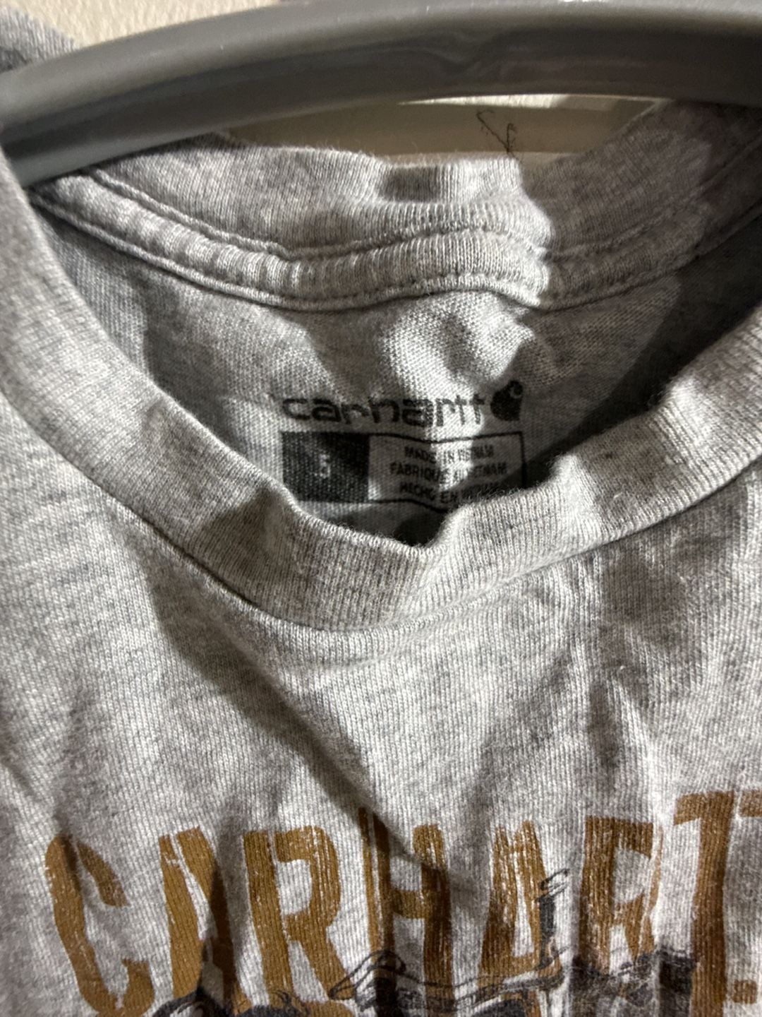 Carhartt Tractor Graphic Tank Top Size 5 Gray Sleeveless Shirt 4