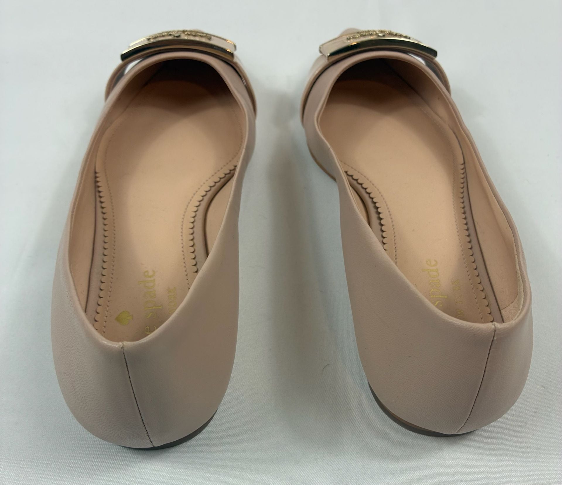 Kate Spade Deneuve Flats Size 8B Pink Leather Pointed Toe Bow 5