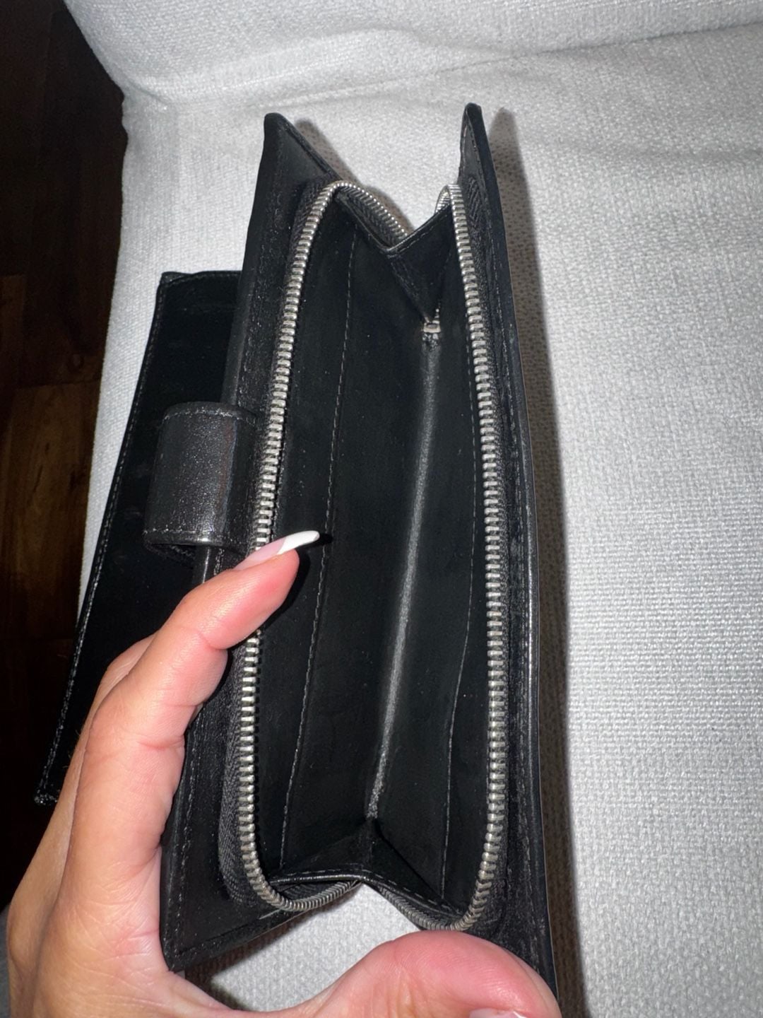 Gucci GG Canvas Charm Continental Wallet Beige Black 10