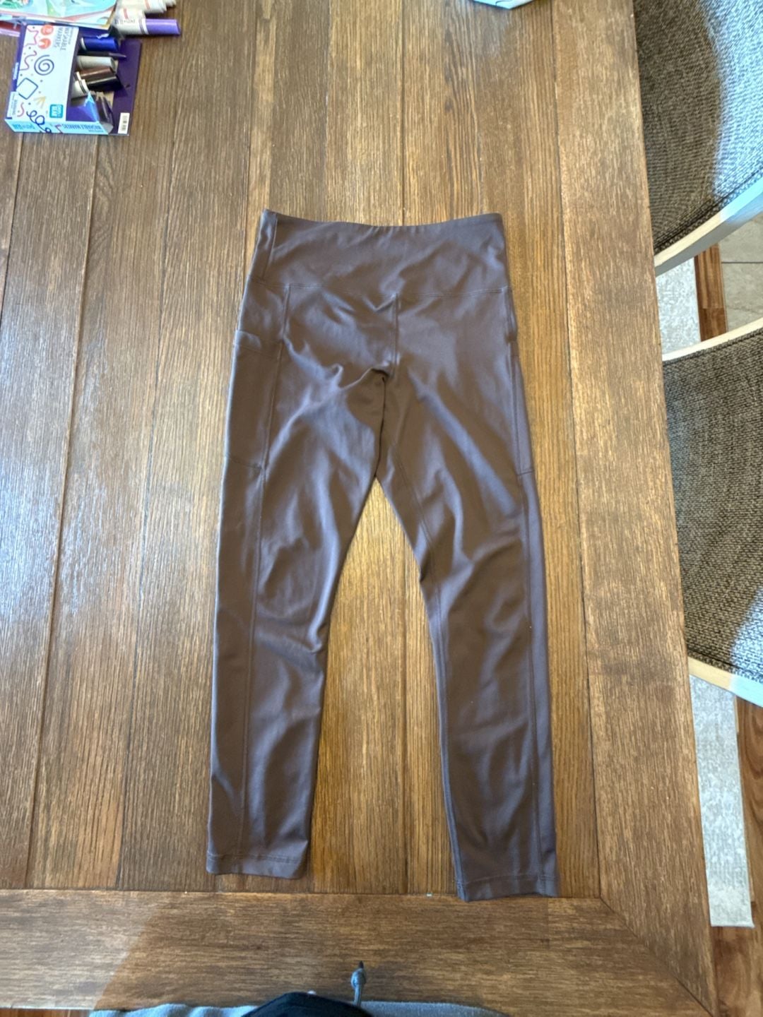 Zyia Active Leggings Brown Pocket Athletic Yoga Pants 3