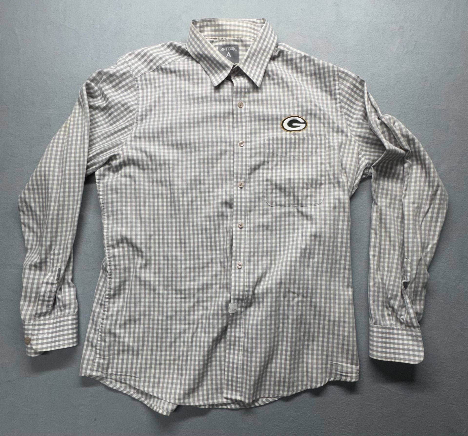 Antigua Green Bay Packers Button Down Shirt Size L 2
