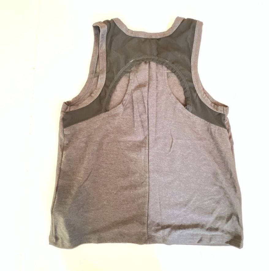 Old Navy Cloud 94 Soft Tank Top Size M (8) Gray Black Go-Dry 3