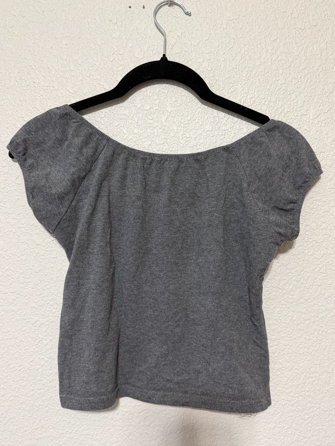 Brandy Melville Scoop Neck Cap Sleeve Top Grey 5