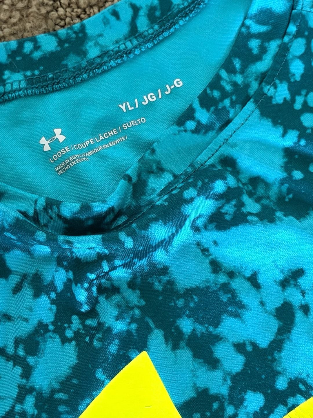 Under Armour Tech Big Logo Printed Boys Short Sleeve 4 Shirt Lot Size YLG 3