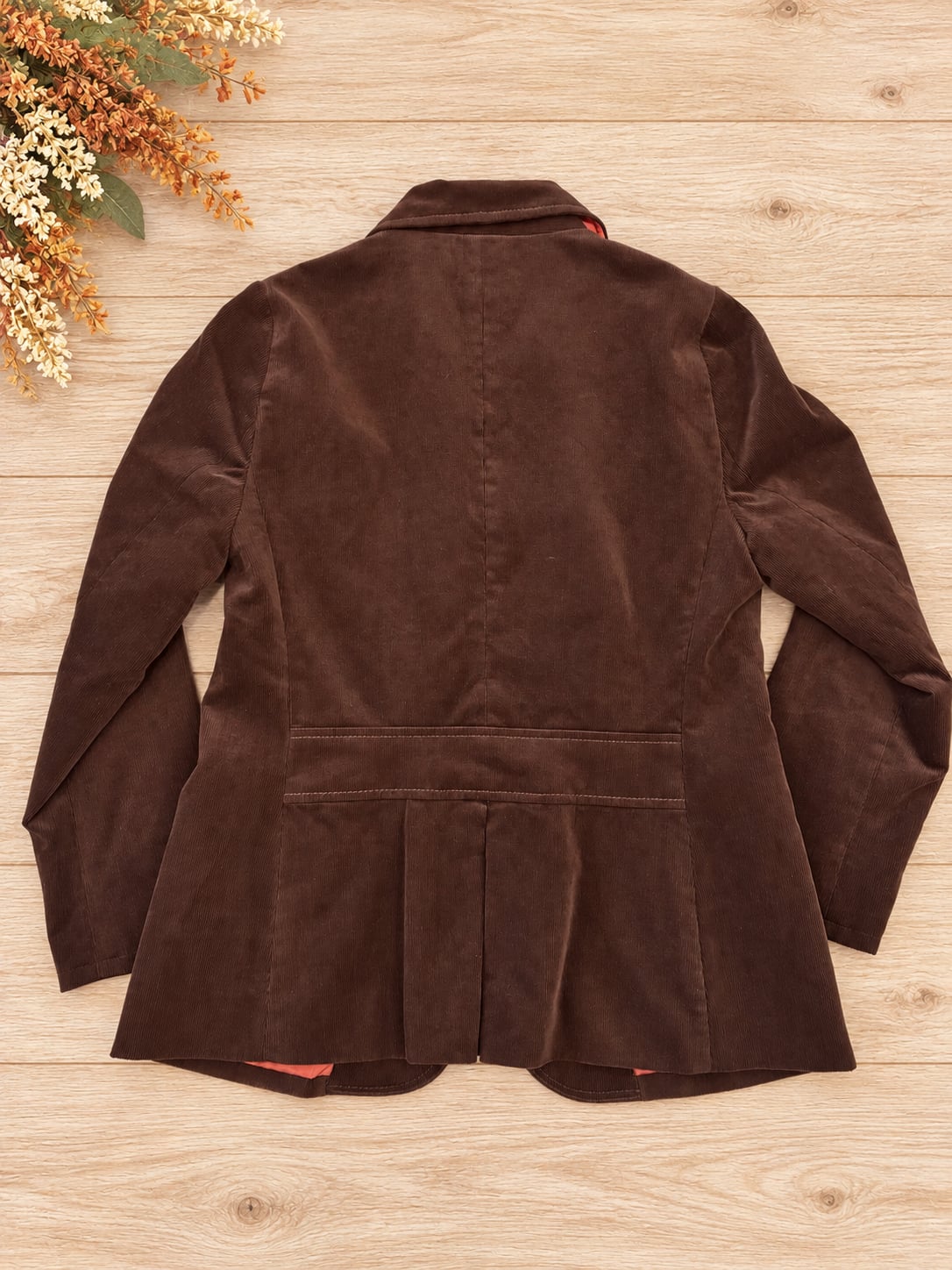 Talbots Brown Corduroy Blazer Size 4 Chocolate Brown Cotton Fall Jacket 4