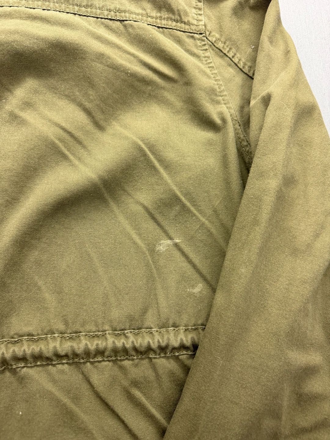 C'ESTTOI Army Green Hooded Utility Jacket Size S 8