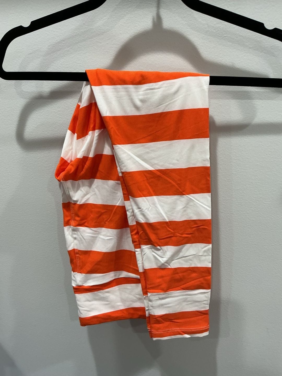 Lululemon Striped OS Orange White stripe legging #59 1