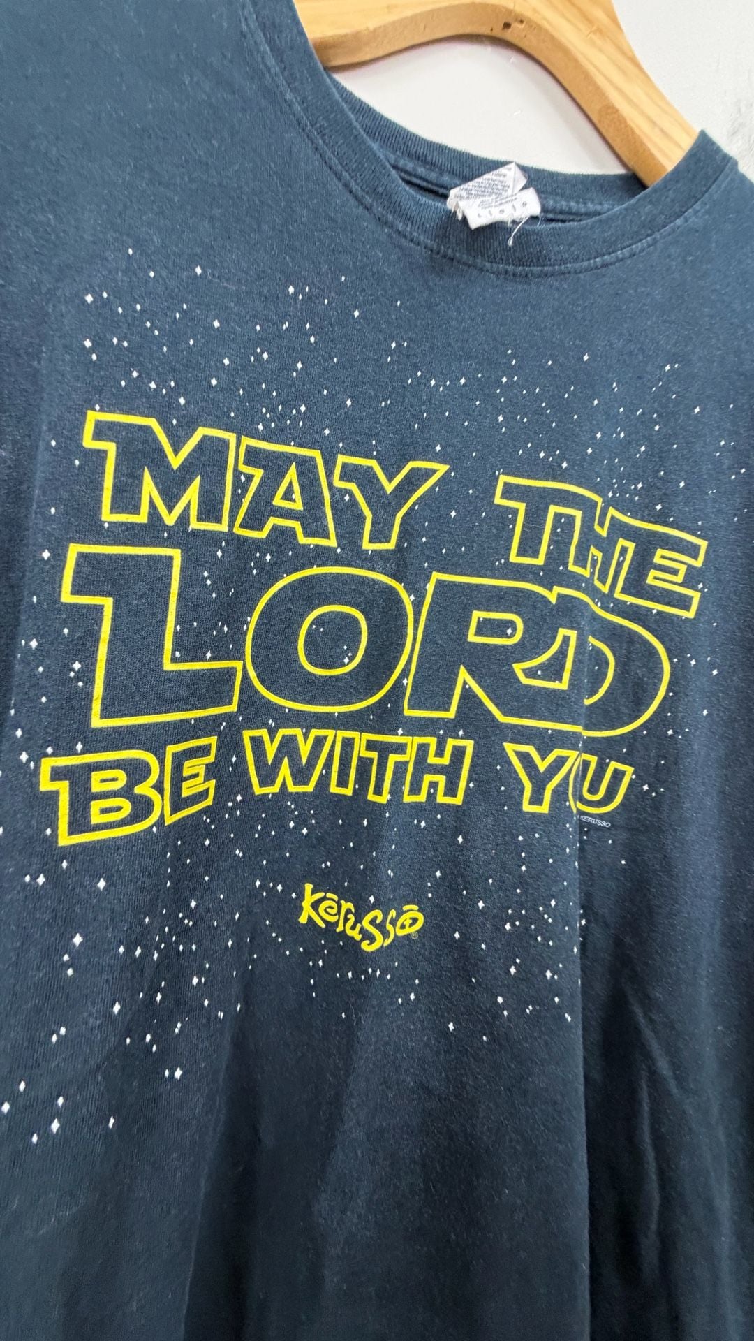Kerusso May The Lord Be With You T-Shirt Size L Black 3