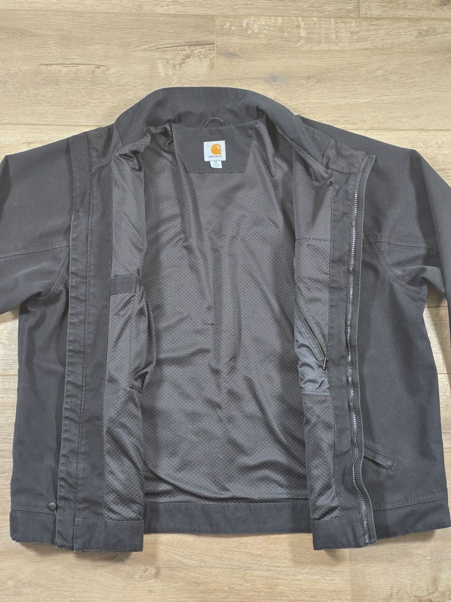 Carhartt Astoria J316 Jacket Black Canvas 2XL Tall Missing Hood 8
