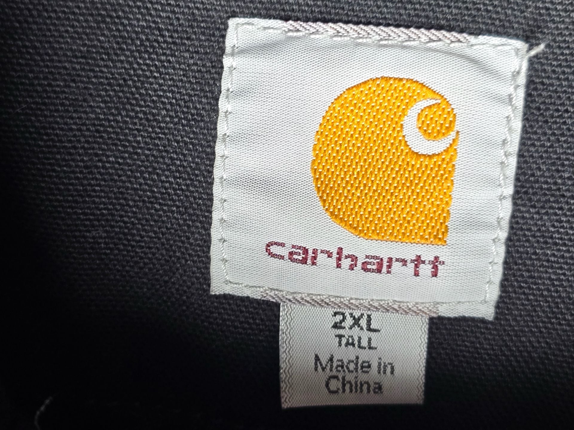 Carhartt Astoria J316 Jacket Black Canvas 2XL Tall Missing Hood 10