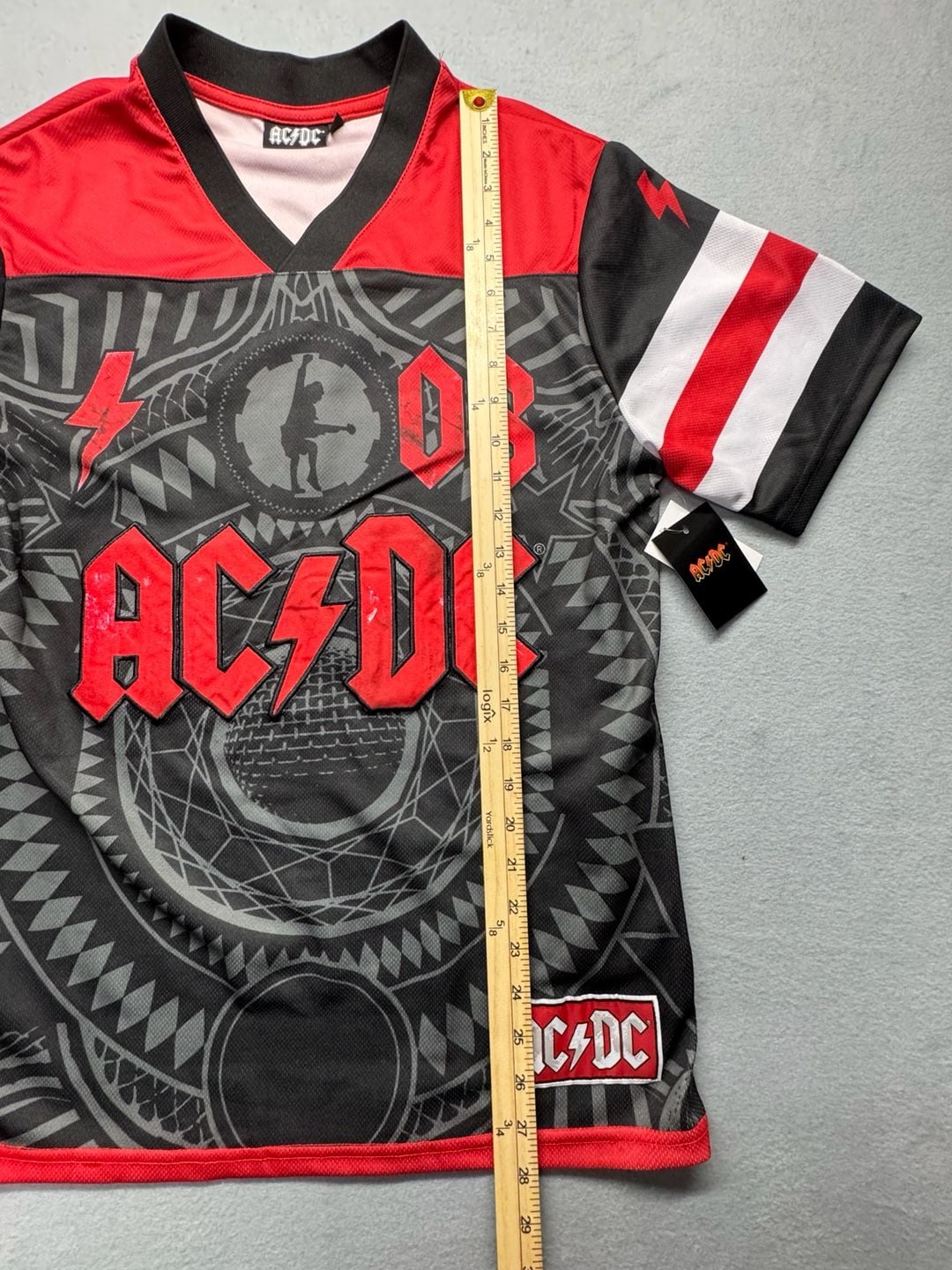 AC/DC Graphic Mesh Soccer Jersey New With Tags 6