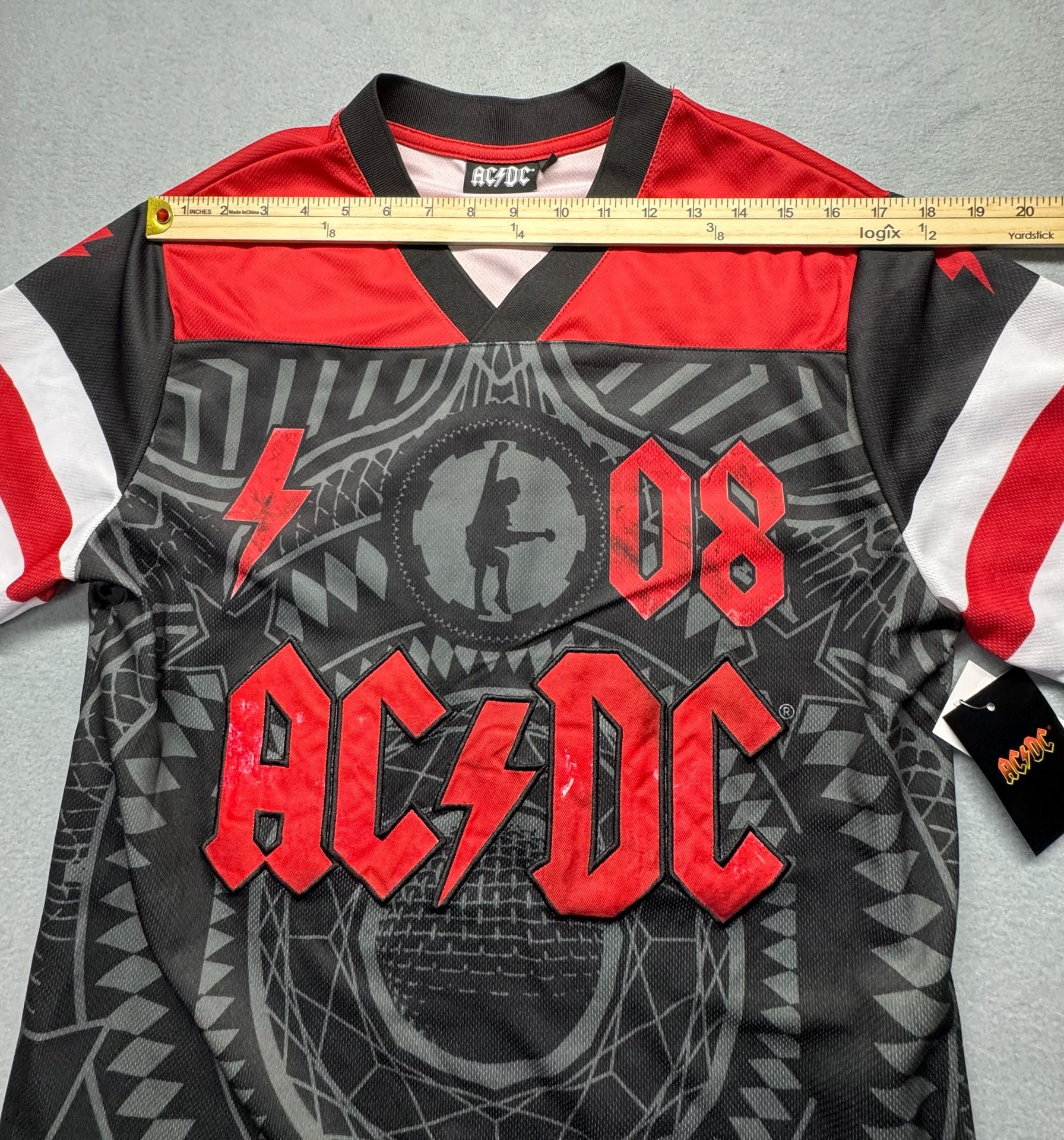 AC/DC Graphic Mesh Soccer Jersey New With Tags 7