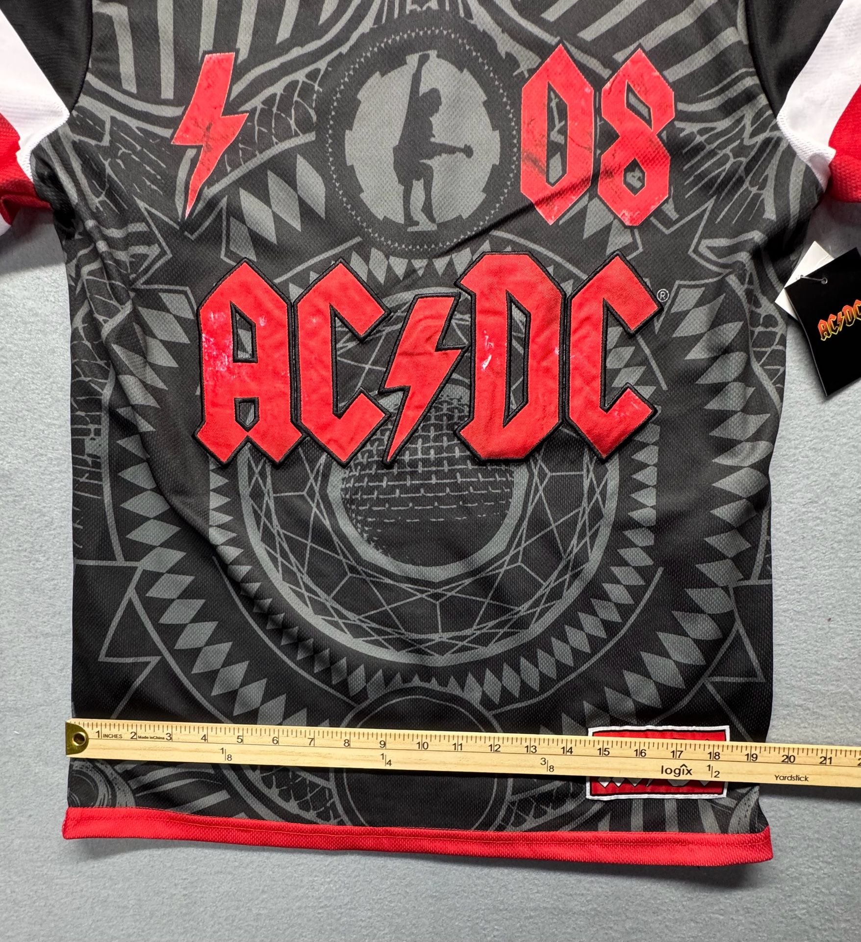 AC/DC Graphic Mesh Soccer Jersey New With Tags 9