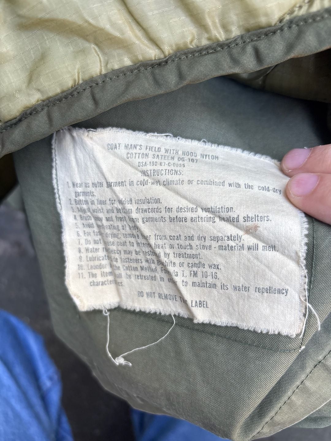1967 US Military Aluminum Zip 2nd Pattern M-65 Field Jacket Small-Reg w/ Liner 5