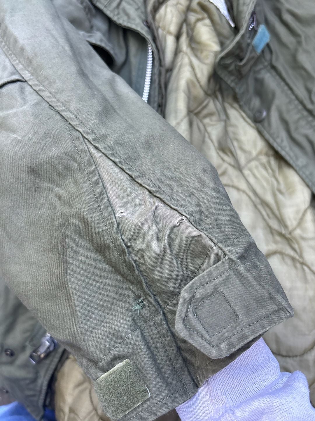 1967 US Military Aluminum Zip 2nd Pattern M-65 Field Jacket Small-Reg w/ Liner 12