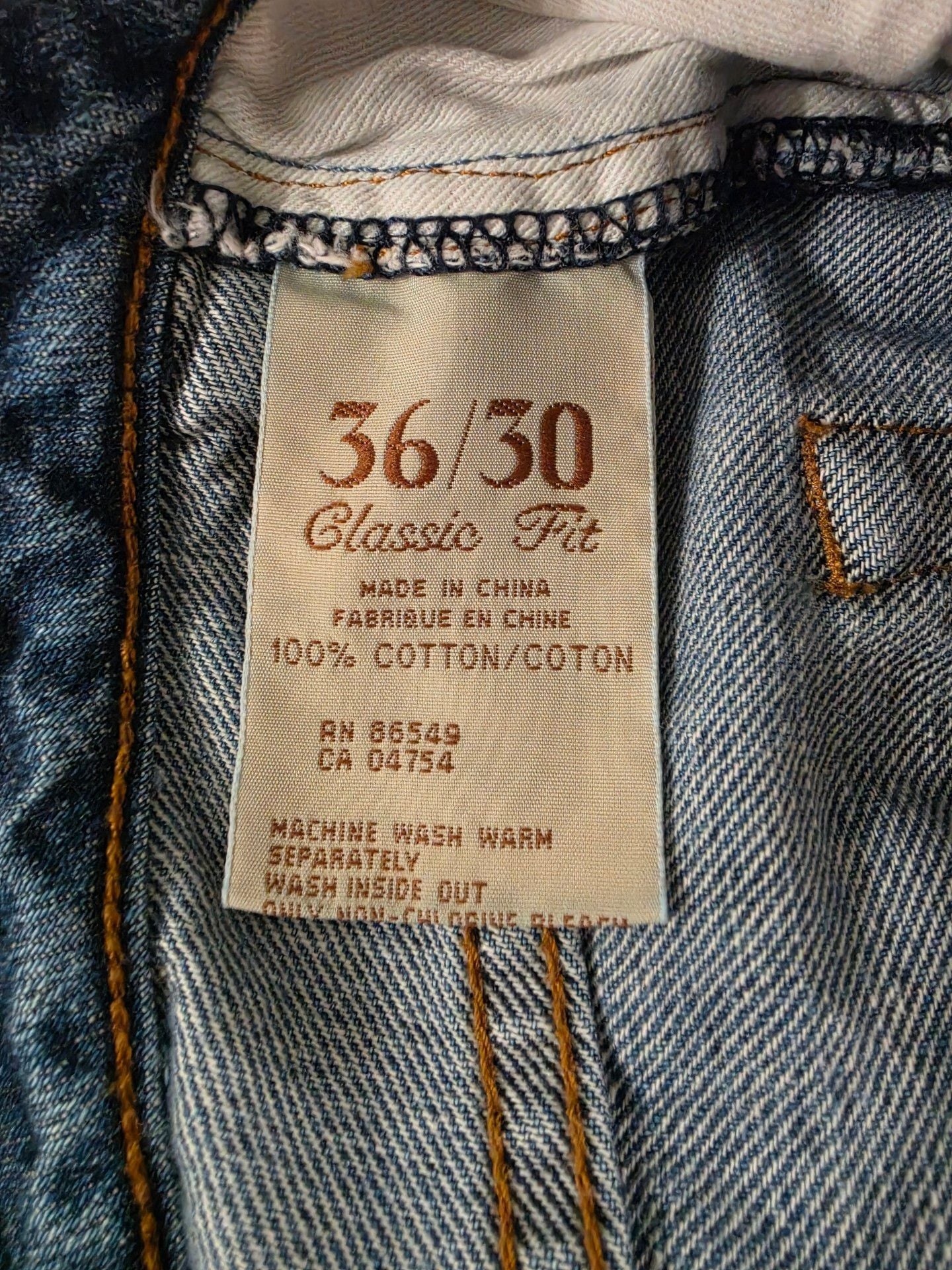 Tommy Bahama Classic Fit Jeans Size 36/30 Blue Cotton 4