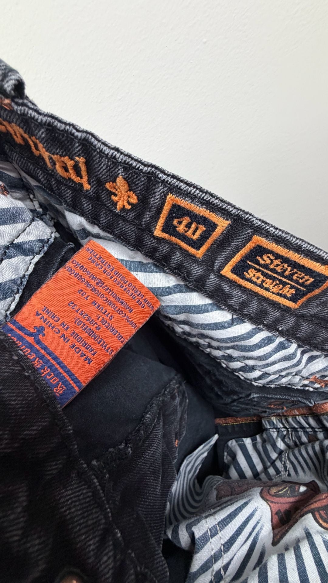 Rock Revival Steven Straight Size 40 Black Jeans 7