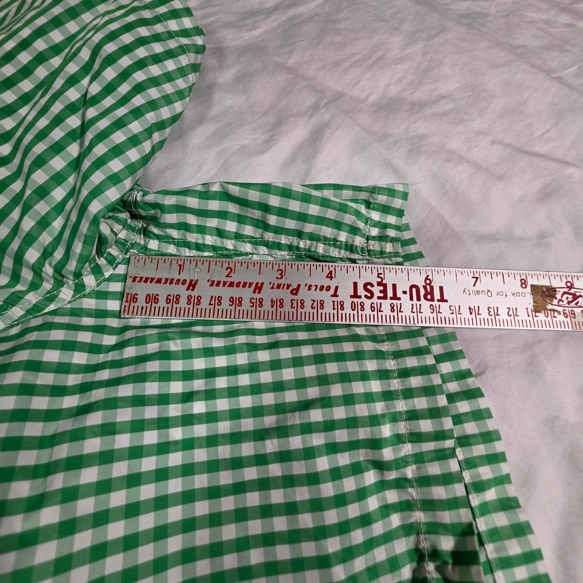 Polo Ralph Lauren Swim Trunks Size XL Green Gingham 9
