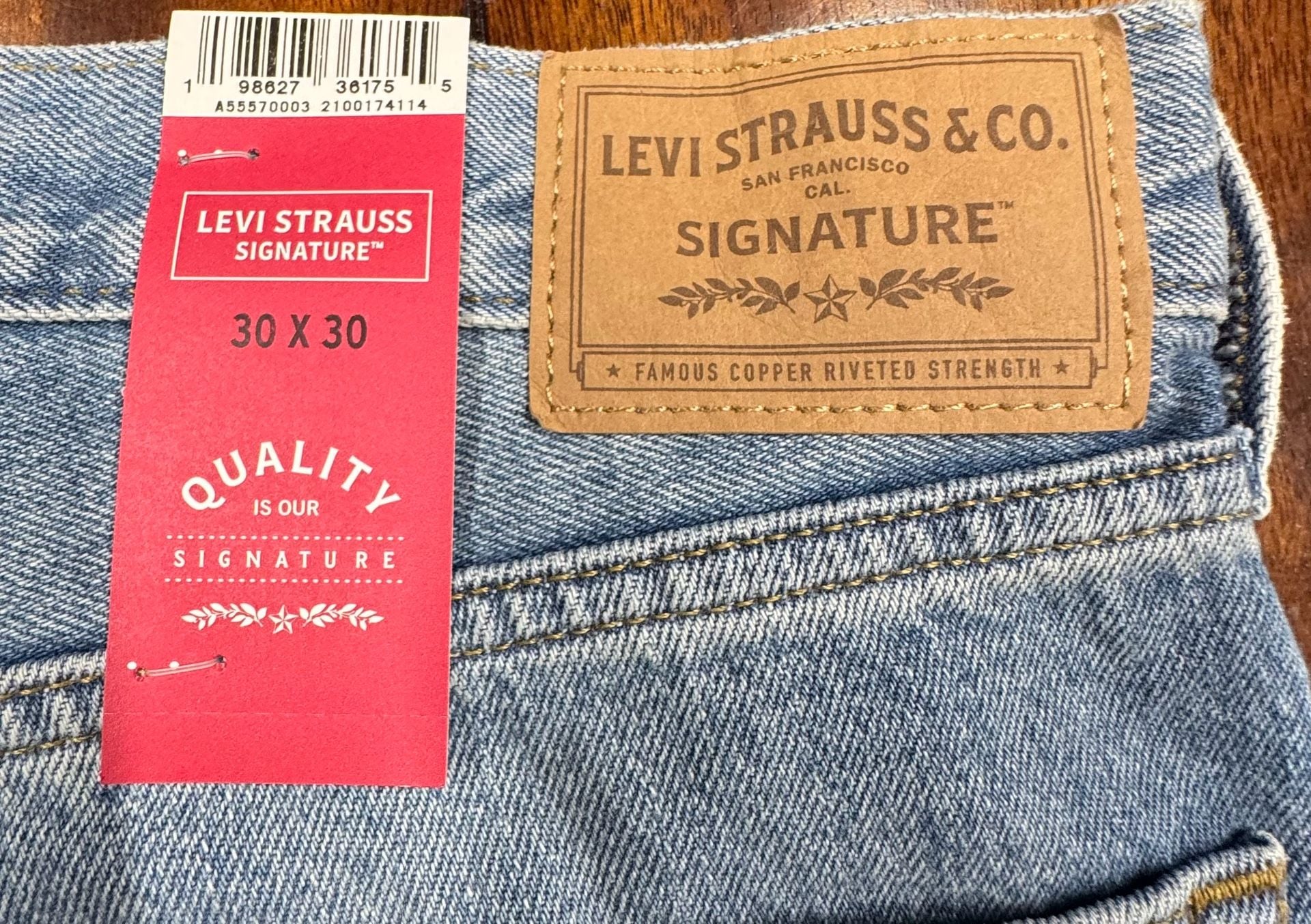 Levi Strauss Signature Original Straight Jeans Size 30x30 Wash 4