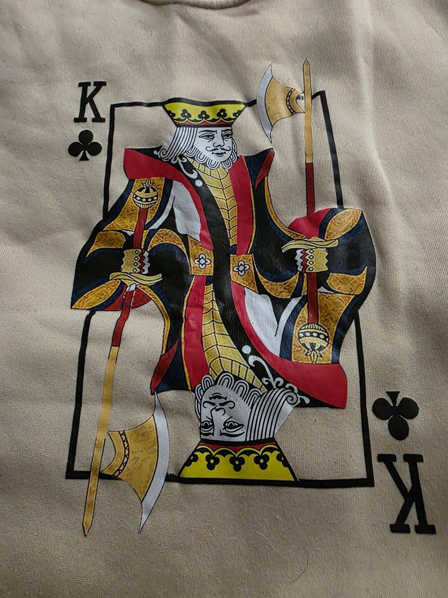 SHEIN King of Clubs Sweatshirt Shorts Set XXL Beige Graphic Lounge 3