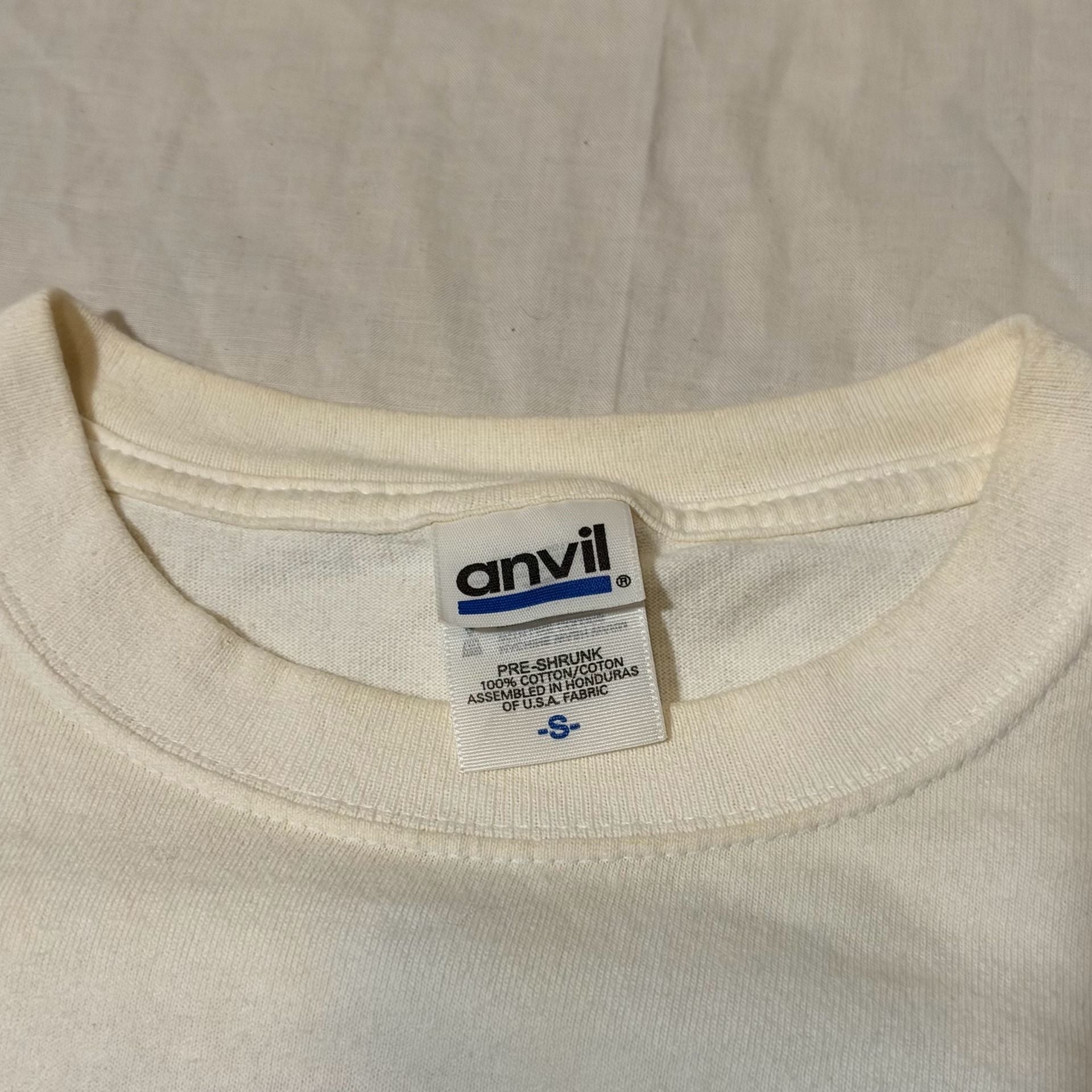 Vintage Chi Omega Being Bad Never Felt So Good Graphic T-Shirt White Size S 6