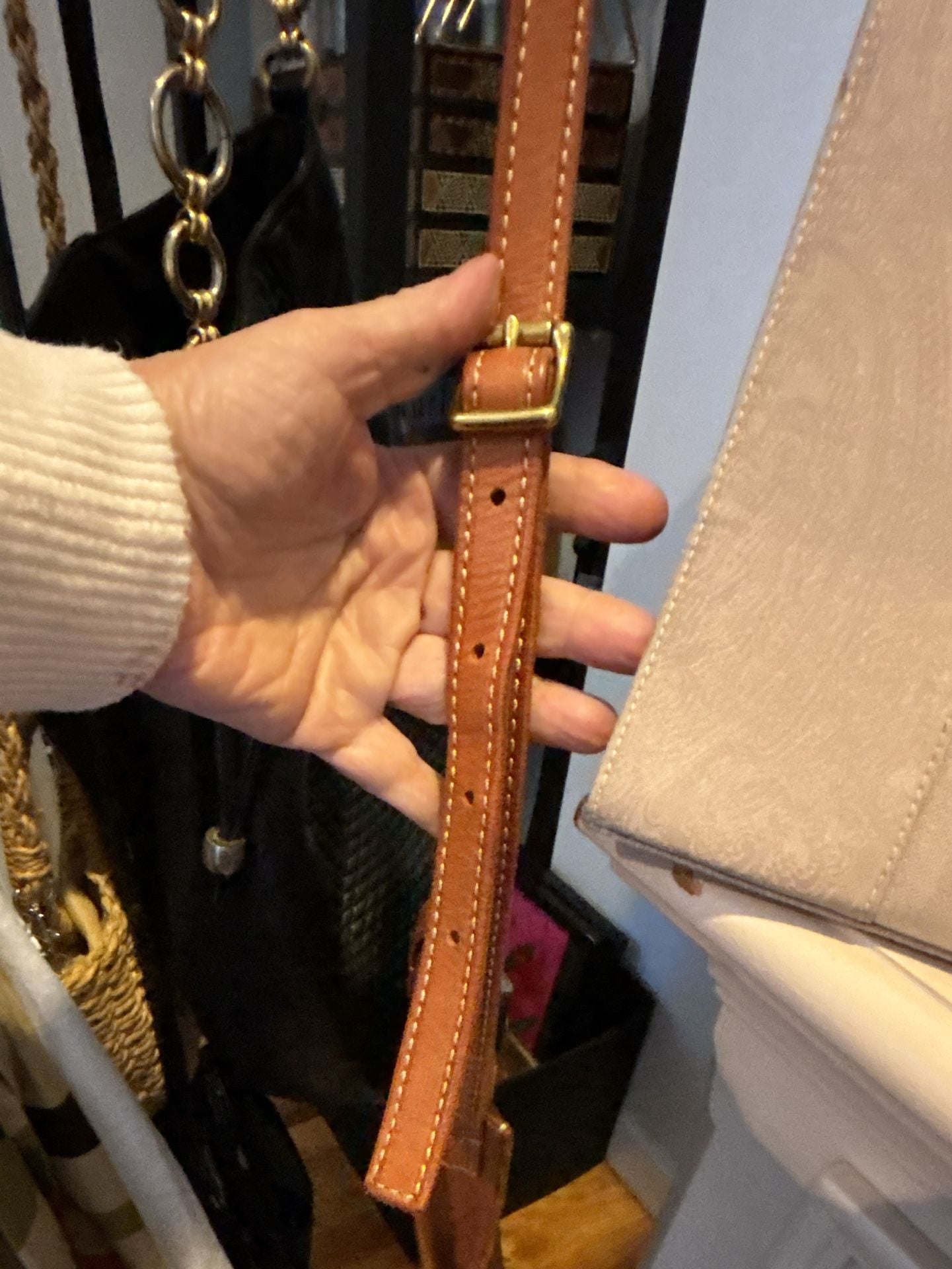 Fossil Leather Crossbody Bag Tan 7