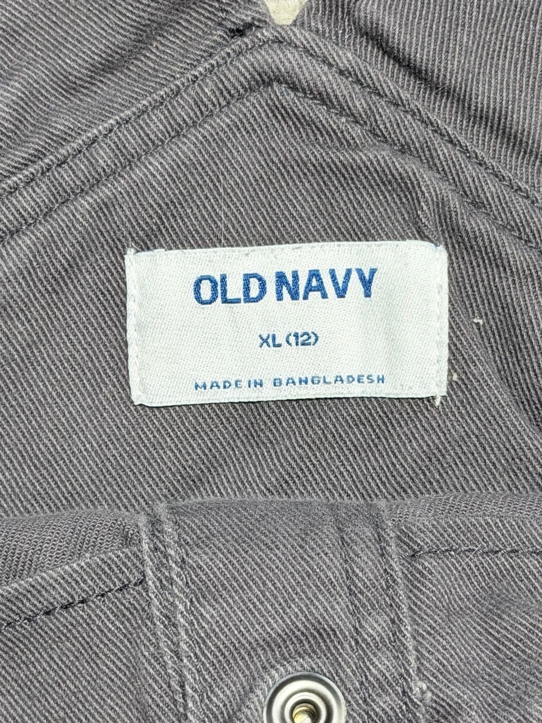 Old Navy Twill Pinafore Jumper Dress Size XL (12) Charcoal Gray 3