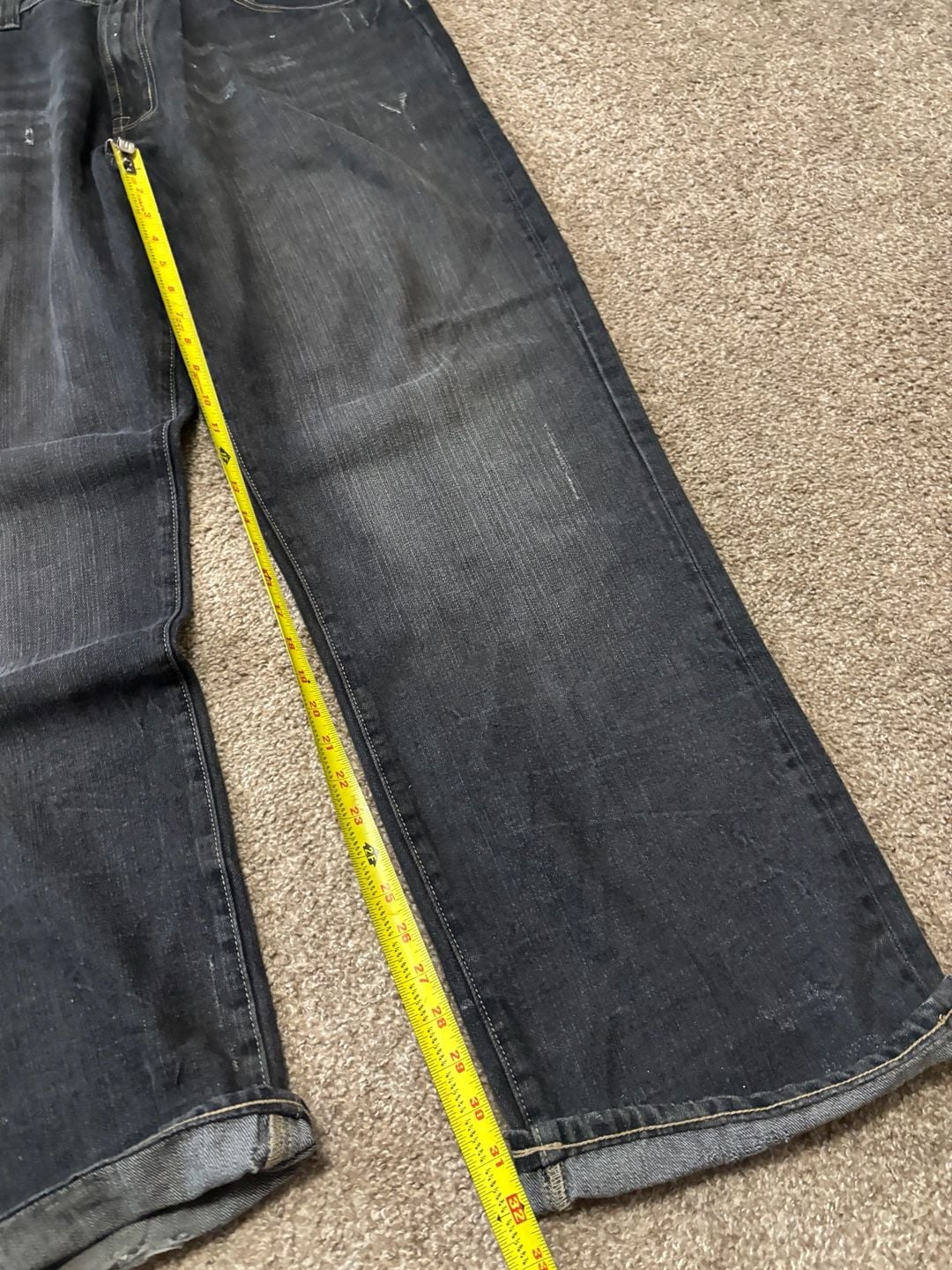 Early 2000s Drunkmunky Relaxed Straight Denim Jeans 40x34 Black Distressed Y2K 6
