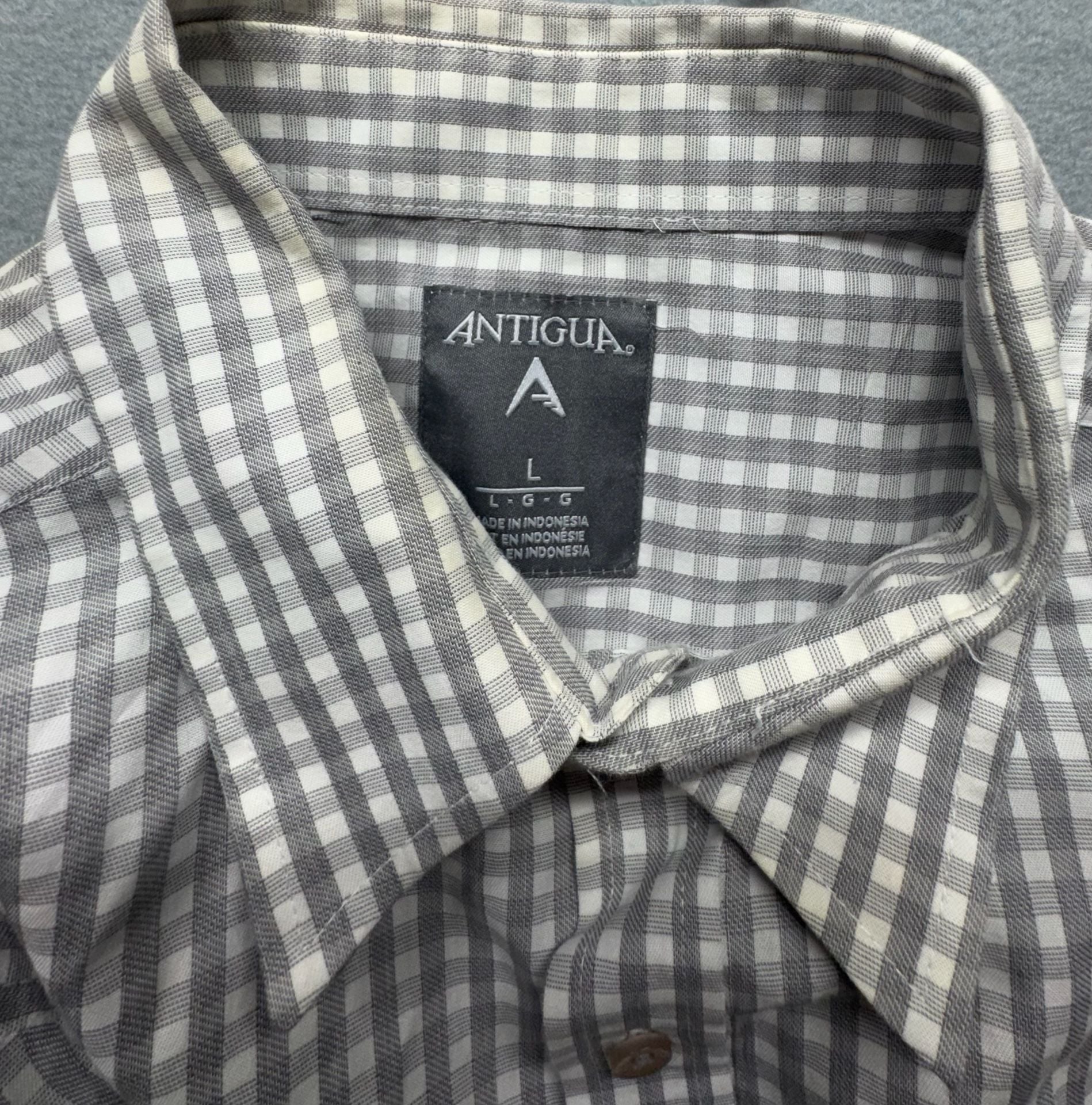 Antigua Green Bay Packers 100 Gingham Long Sleeve Button Up Shirt L 9