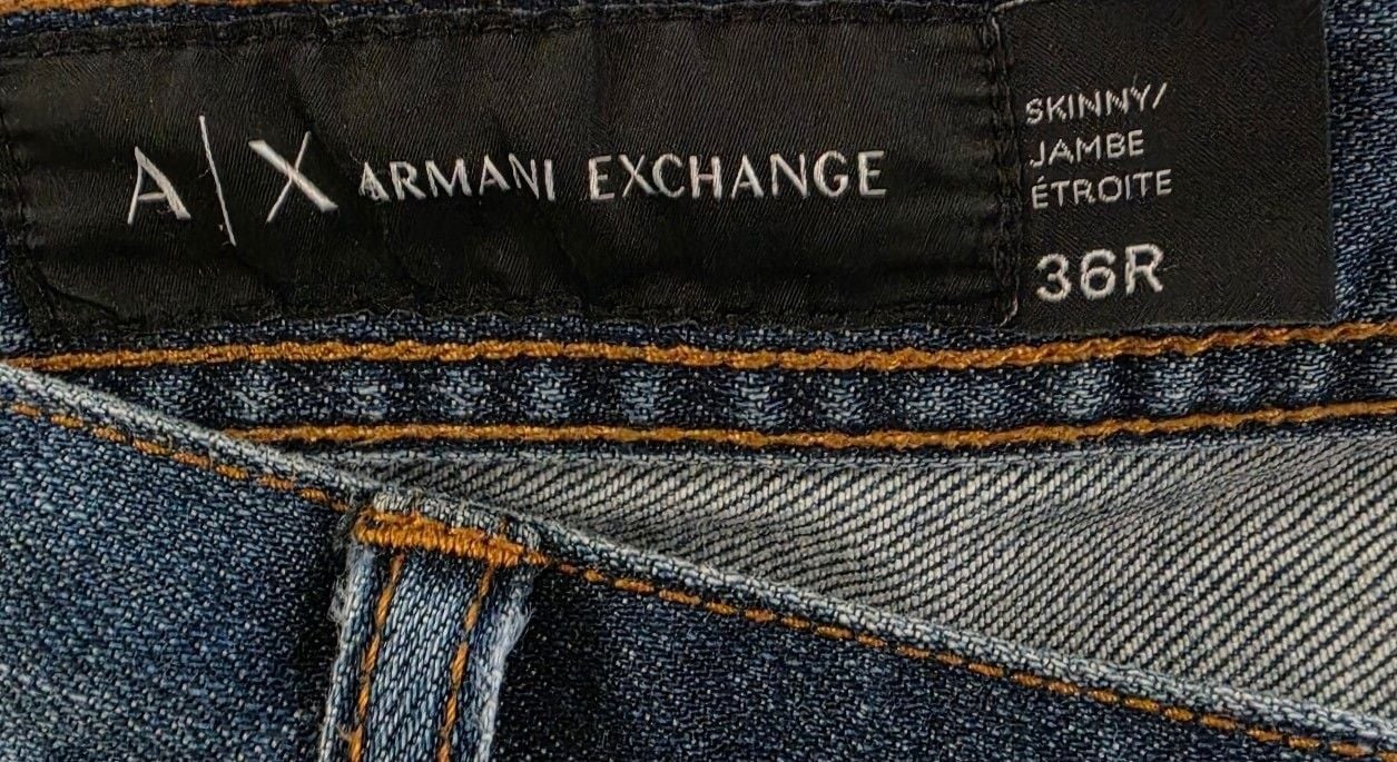 Armani Exchange Skinny Jeans Size 36R Blue Denim 5