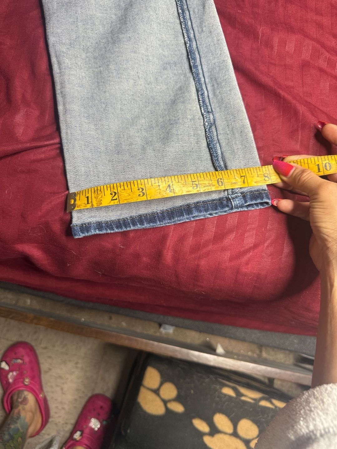 Lee Slim Straight Jeans Size 36/32 Blue Denim 6