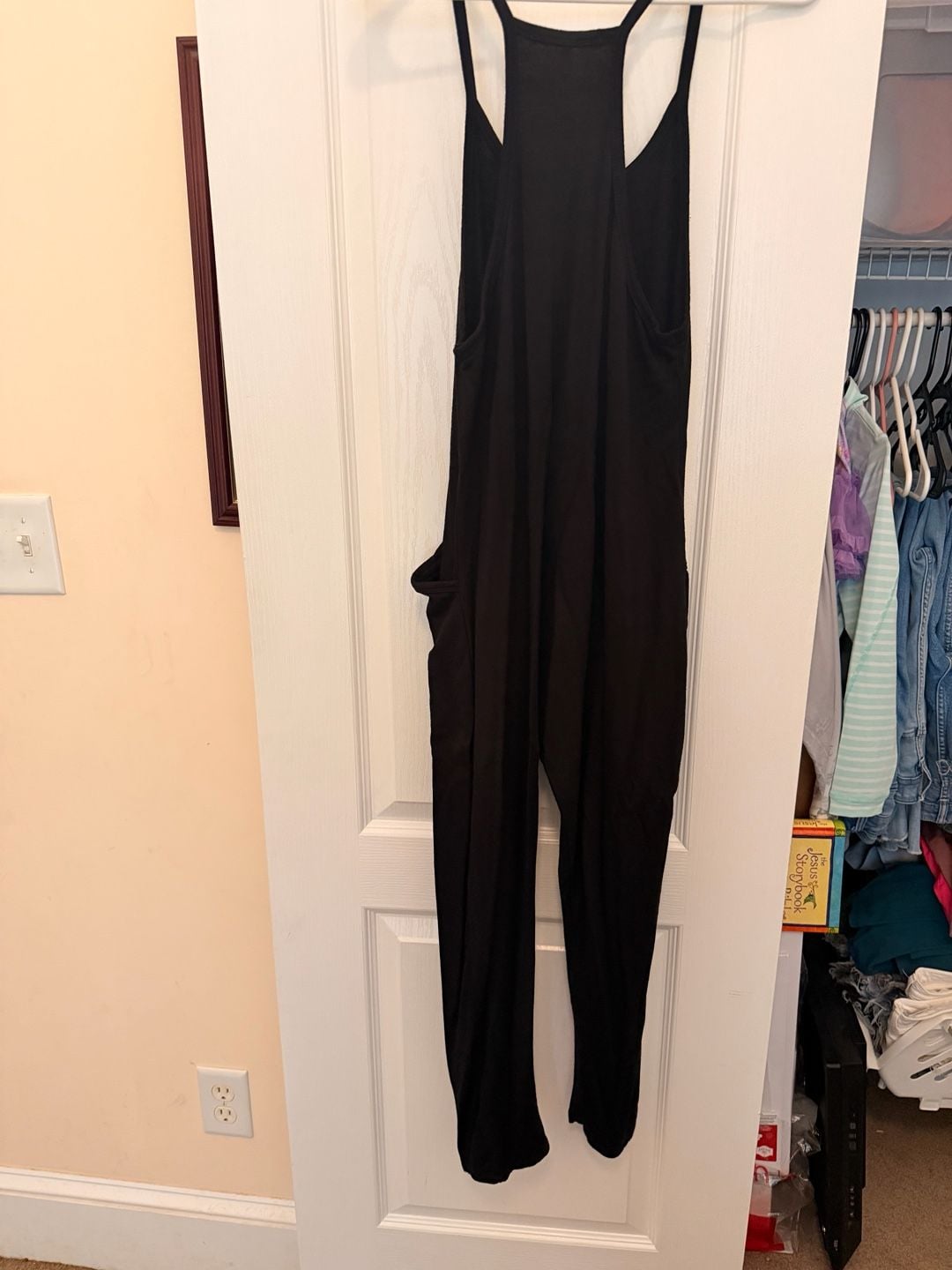 Antistar Black Racerback Jumpsuit Size XS Drop Crotch Pockets 3