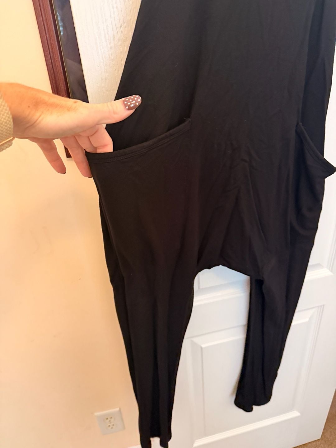 Antistar Black Racerback Jumpsuit Size XS Drop Crotch Pockets 4