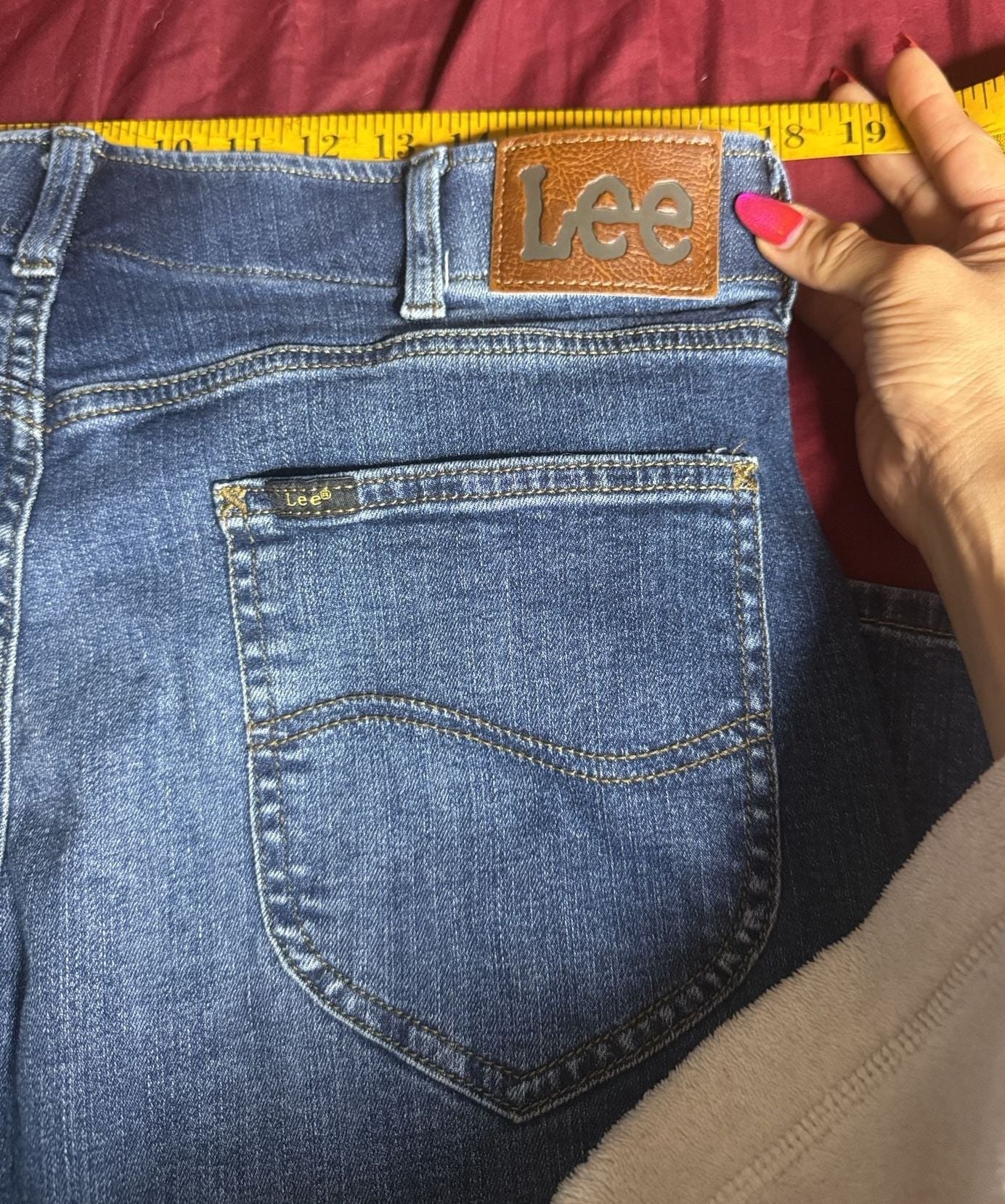 Lee Slim Straight Jeans Size 36/32 Blue Denim 2
