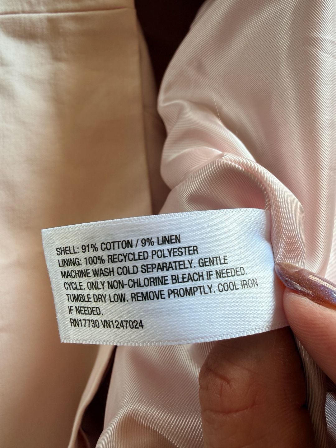 KBB by Kahlana Women’s Double Breasted Blazer Size L Pink Cotton Linen NWT 4