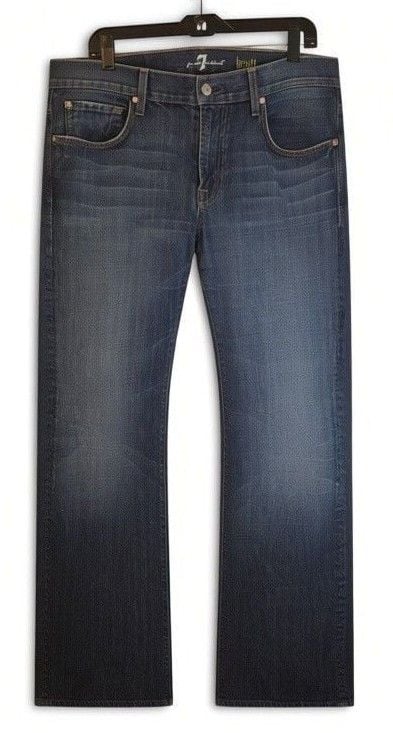 7 For All Mankind Bootcut Jeans 36x33 Blue Denim 2