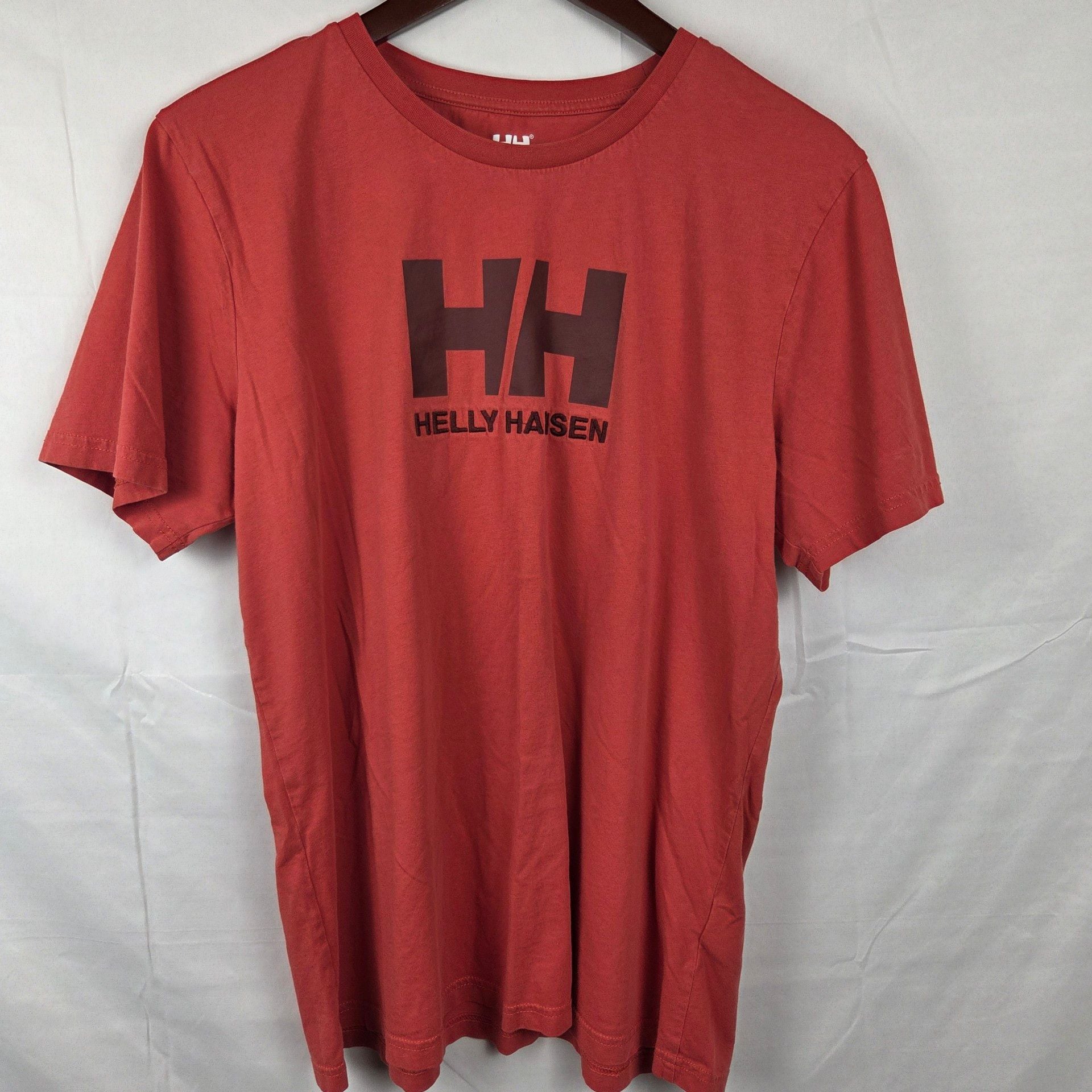Helly Hansen HH Logo T-Shirt Size XL Red Organic Cotton 2