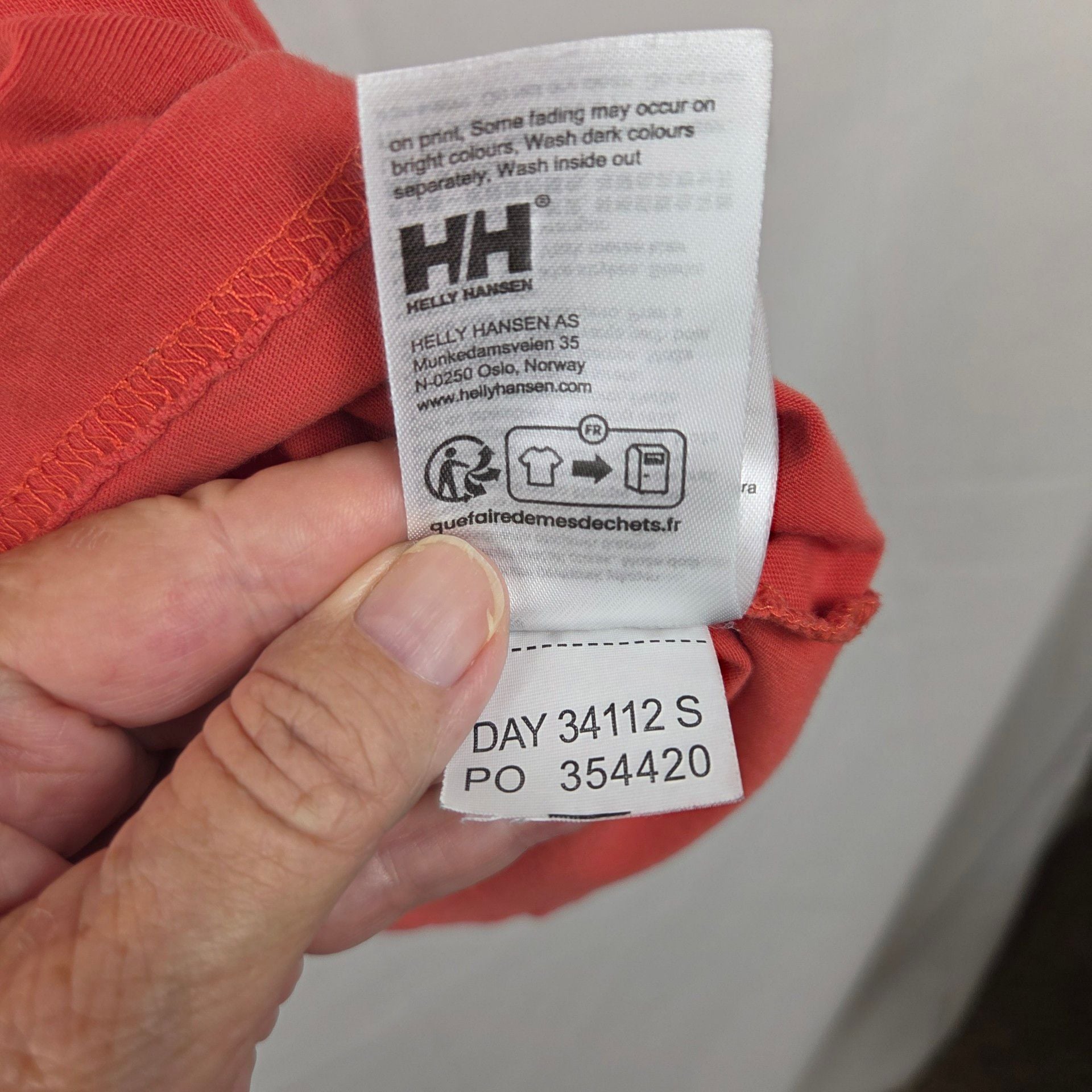 Helly Hansen HH Logo T-Shirt Size XL Red Organic Cotton 5