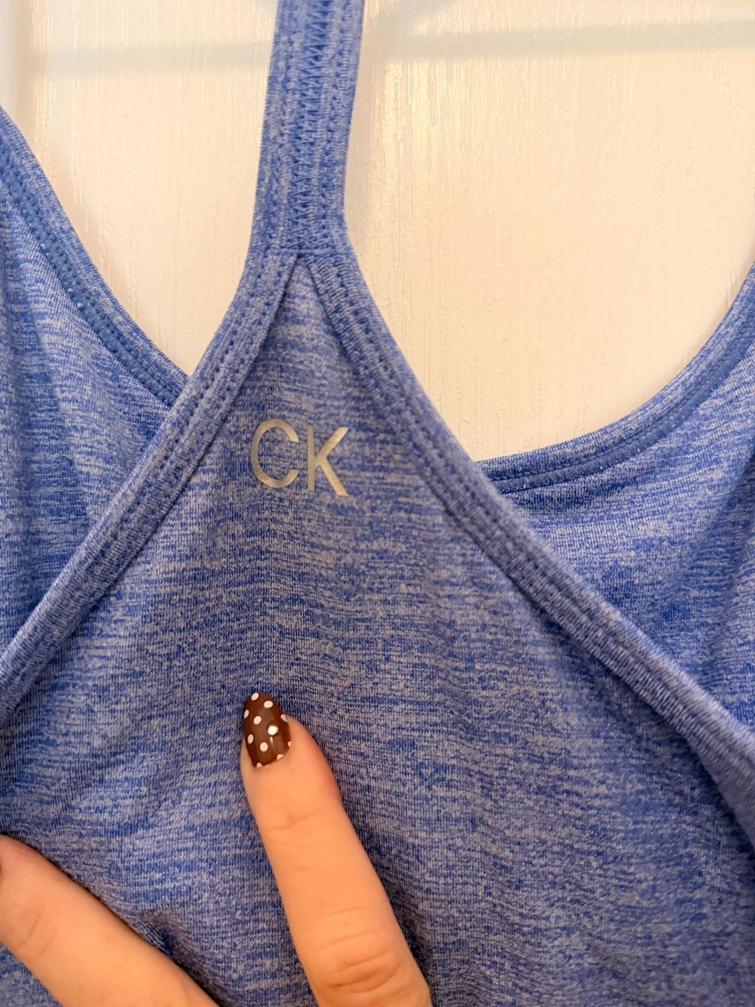 Calvin Klein Performance Athletic Dress Size S Blue Heather Racerback 5