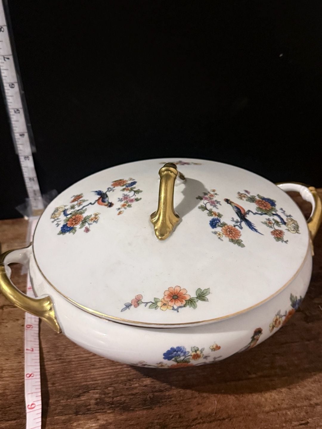 AICH Czechoslovakia Bird Of Paradise Tureen Bowl 2