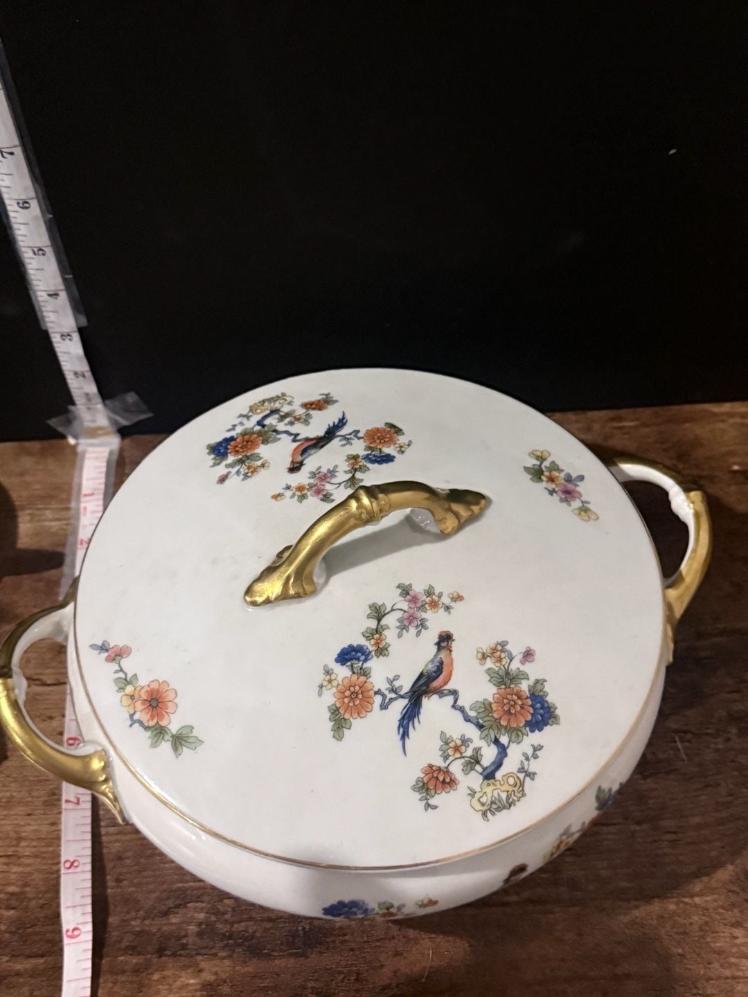 AICH Czechoslovakia Bird Of Paradise Tureen Bowl 3