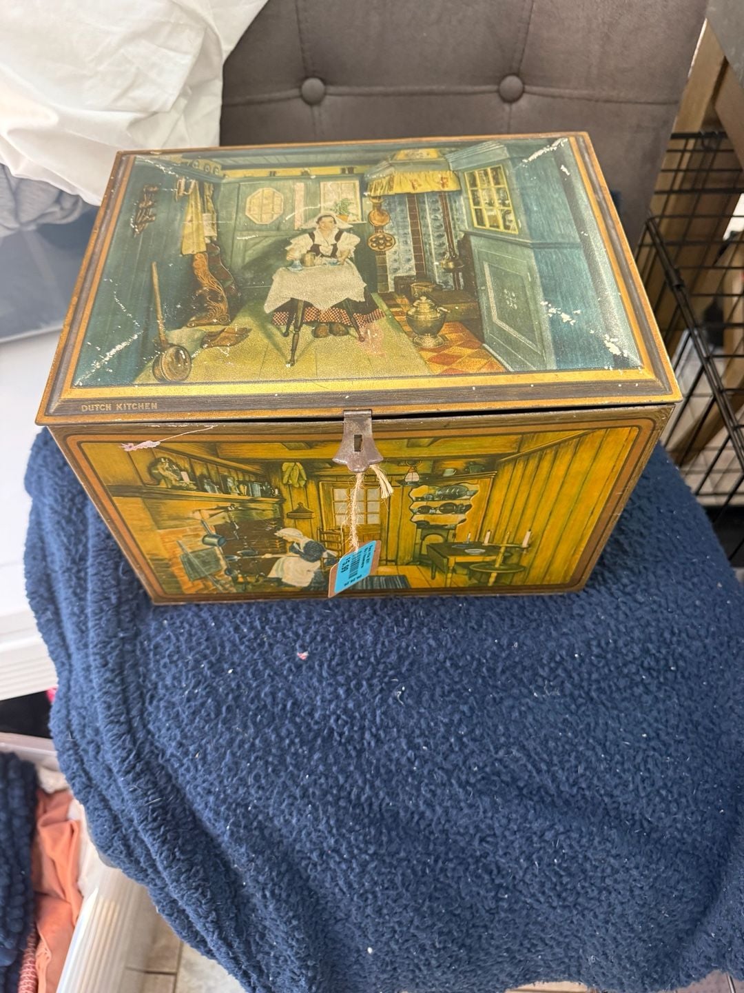 Canco Dutch Kitchen Litho Biscuit Tin Box Vintage 8